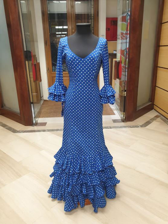 【美品 フラメンコ衣装】光沢パープル×柄×レース地 ドレス Flamenco フラメンコ ダンス衣装ドレス商品番号0001｜社交ダンス衣装